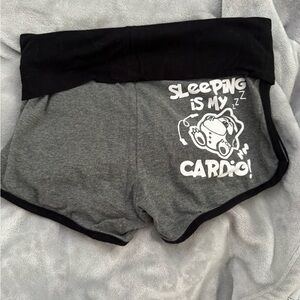 Gray and Black Snorlax Sleep Shorts